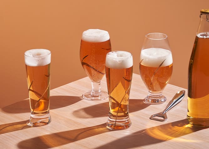 Shaze Beerstein Beer Glasses (Set of 4) 